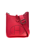 Mini Evelyne TPM Hermes Red Grained Leather