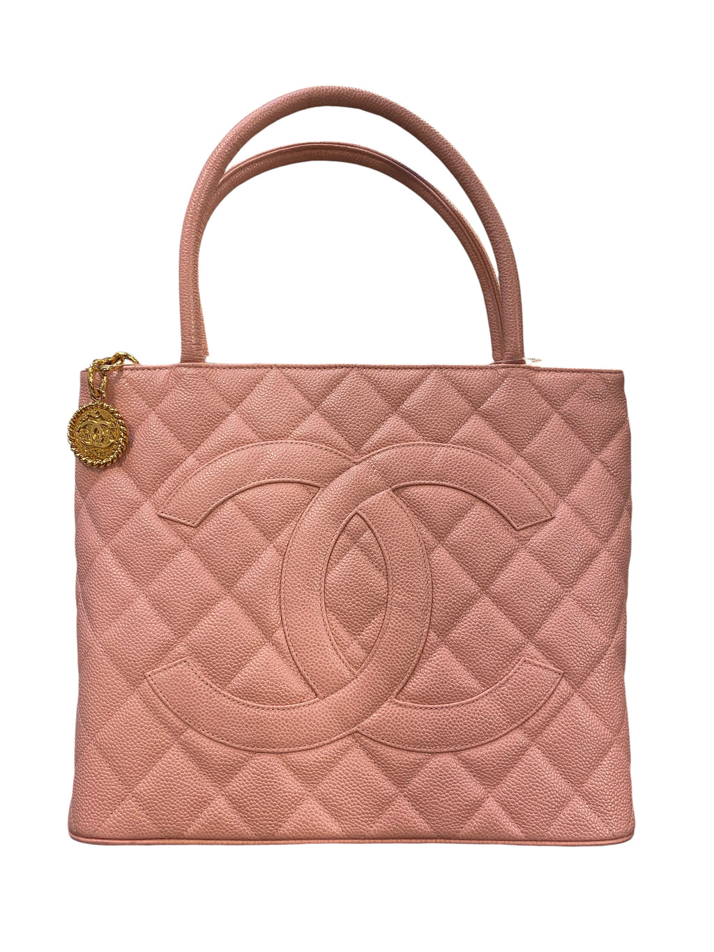 2003 Chanel Medallion Bag in Quilted Pink Grained Leather