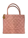 2003 Chanel Medallion Bag in Quilted Pink Grained Leather